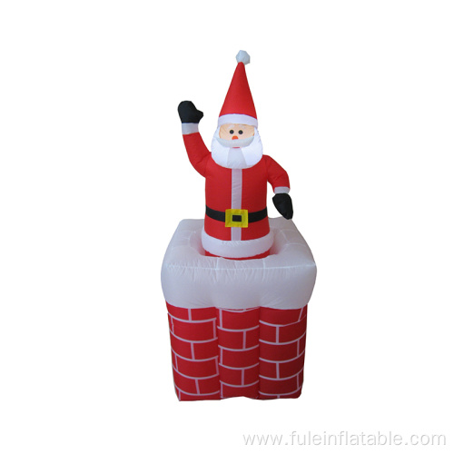 Floating santa sleigh with reindeers inflatable customized